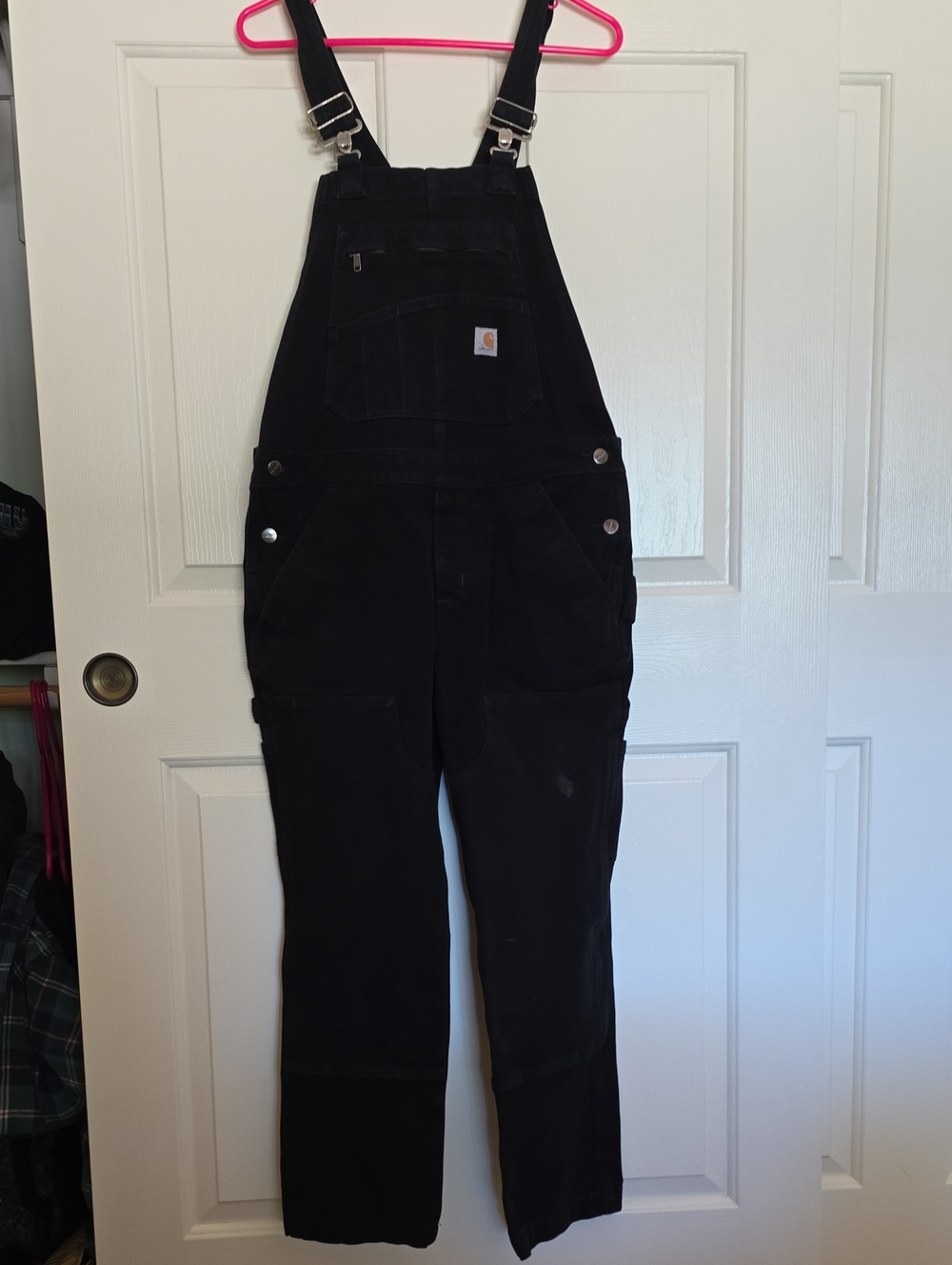 Carhartt Black Women's Utility Bib Overalls Petite